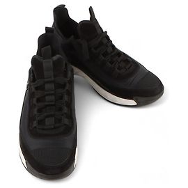 Chanel Black CC Logo Mixed Fiber Sneakers