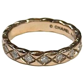 Beige Gold Coco Crush Diamant Mini Ring - Chanel
