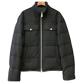 Doudoune rembourrée en cachemire noir - Hermès