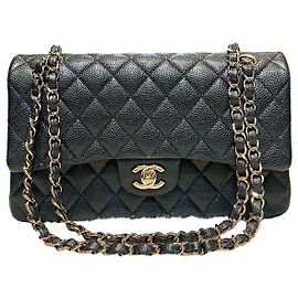 Chanel Caviar Classic Medium Gold-tone Dark Grey Series
