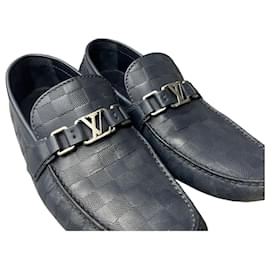 Mocasines de conducción en cuero Damier Navy - Louis Vuitton