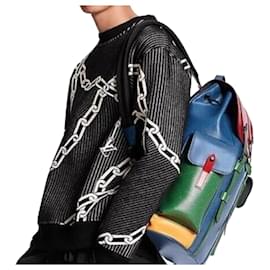 Sweatshirt aus Baumwolle Love Power Piece Schwarz mit Kettenstich - Louis Vuitton