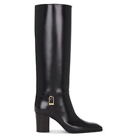 Saint Laurent Bota de cuero liso