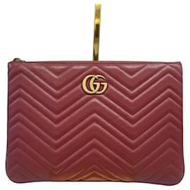 Clutch Matelassé GG Marmont rossa - Gucci