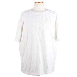 Oblique Terry Baumwolle Kurzarm T-Shirt Weiß XL - Dior