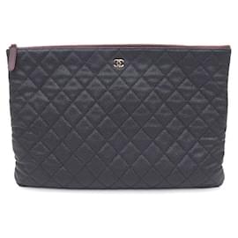 Chanel Clutch Caviar Gold CC Classic Large