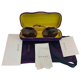 Gucci Gafas de sol redondas de metal