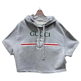 Dragon Sweatshirt mit kurzen Ärmeln und Kapuze - Gucci