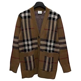 Karo-Jacquard-Cardigan aus Wolle und Kaschmir - Burberry