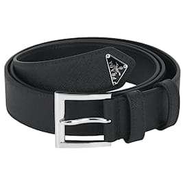 Cintura in Pelle Saffiano Nera - Prada