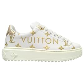 Louis Vuitton Timeout Sneaker mit weißgoldener Schriftlogo