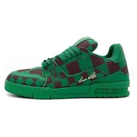 Louis Vuitton Tênis LV Trainer Pharrell Damier Pop Masculino Verde