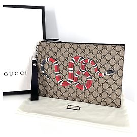 Gucci Clutch Snake GG Supreme