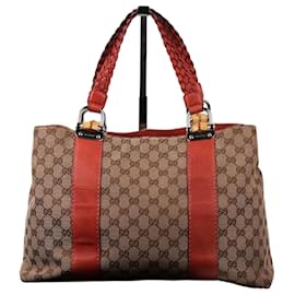 Gucci Borsa Tote con manico in bambù media