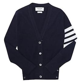 Thom Browne Gestreifter Cashmere-Cardigan