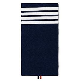 Cashmere Striped Ribbed Scarf - Thom Browne