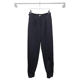 Pantalón Jogger con Cremallera Lateral y Botones en Oro Negro - Louis Vuitton