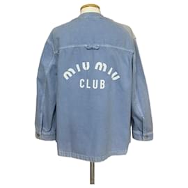 Miu Miu Jeansjacke mit Baumwoll-Logo