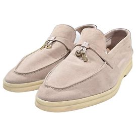 Loro Piana Mocassini in scamosciato beige Summer Charm Work