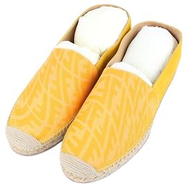 Fendi Espadrilles de camurça sem atacadores amarelo