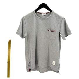 Camiseta de manga corta con bolsillo Gris - Thom Browne