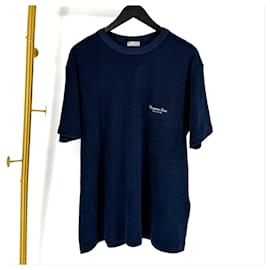 Terry-Baumwoll-T-Shirt mit kurzen Ärmeln Navy - Dior
