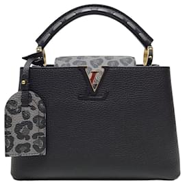Borsa a tracolla Capucines BB Monogramma Leopardo Nero - Louis Vuitton