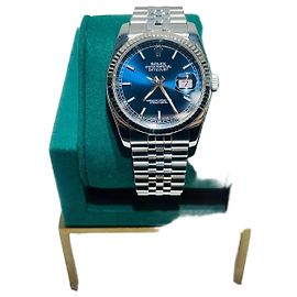 Rolex Relógio Datejust Blue Roulette Date Jubilee Hidden Masculino