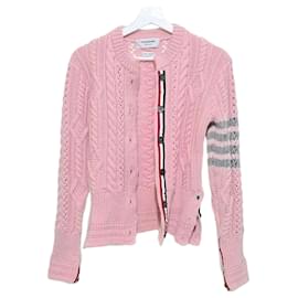 Strickjacke aus Wolle mit Zopfmuster - Thom Browne