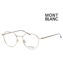 Occhiali di lusso con montatura dorata unisex rotondi moda leggera vintage - Montblanc