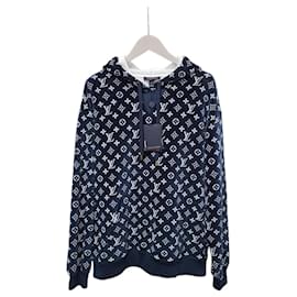 Navy Monogram Full Towel Knit Hoodie - Louis Vuitton