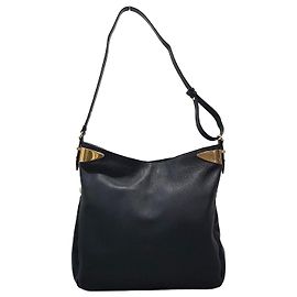 Salvatore Ferragamo Borsa a tracolla in pelle nera