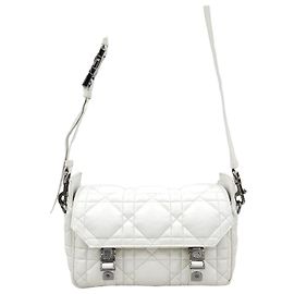 Dior Borsa da viaggio White Camp Bag Macro Cannage in pelle di vitello