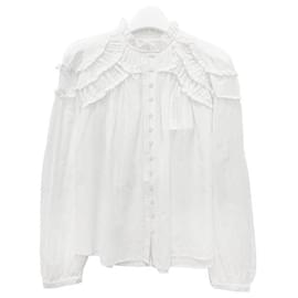 Isabel Marant Plissierte Bluse CHRISTA Weiß