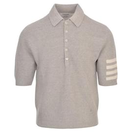 Polo in lino e cotone con vestibilità rilassata - Thom Browne