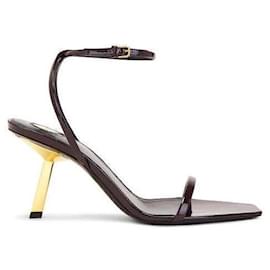Saint Laurent Sandali in pelle lucida brevettata