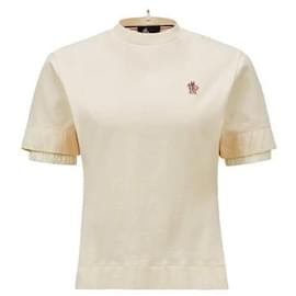 Baumwoll-T-Shirt mit Logo-Patch - Moncler