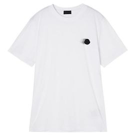 Moncler Baumwoll-T-Shirt mit verwaschenem Logo-Motiv