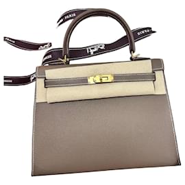 Hermès Kelly Etoupe Gold Togo stamp Full Set