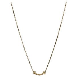 Tiffany & Co Collana Tiffany Co. Smile Mini in oro giallo e diamanti