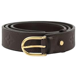 Louis Vuitton Monogram Ledergürtel Dunkelbraun Gold