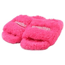 Balenciaga Pantofola Slide Furry Hot Pink Taglia