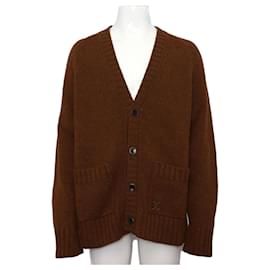 Strickjacke für Herren, Kaschmir-Mischung, Karamell - Louis Vuitton