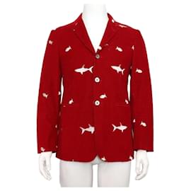 Bestickter Blazer Red Fish Herrenjacke - Thom Browne
