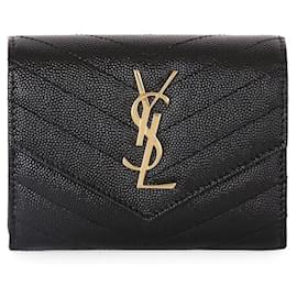 Kompakter Monogramm-Geldbeutel aus Leder - Saint Laurent