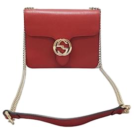 Gucci Piccola borsa a tracolla Interlocking Rossa