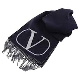 Valentino Sciarpa in lana e cashmere con logo