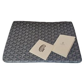 Goyard Senac Clutch MGM Charcoal Gray PVC Unisex