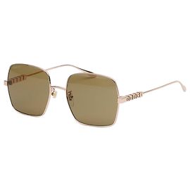 Gucci Luxus Sonnenbrille aus Metall Oversized Quadratisch Braun