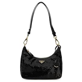 Prada Mini borsa Re-Nylon con paillettes Re-Edition
